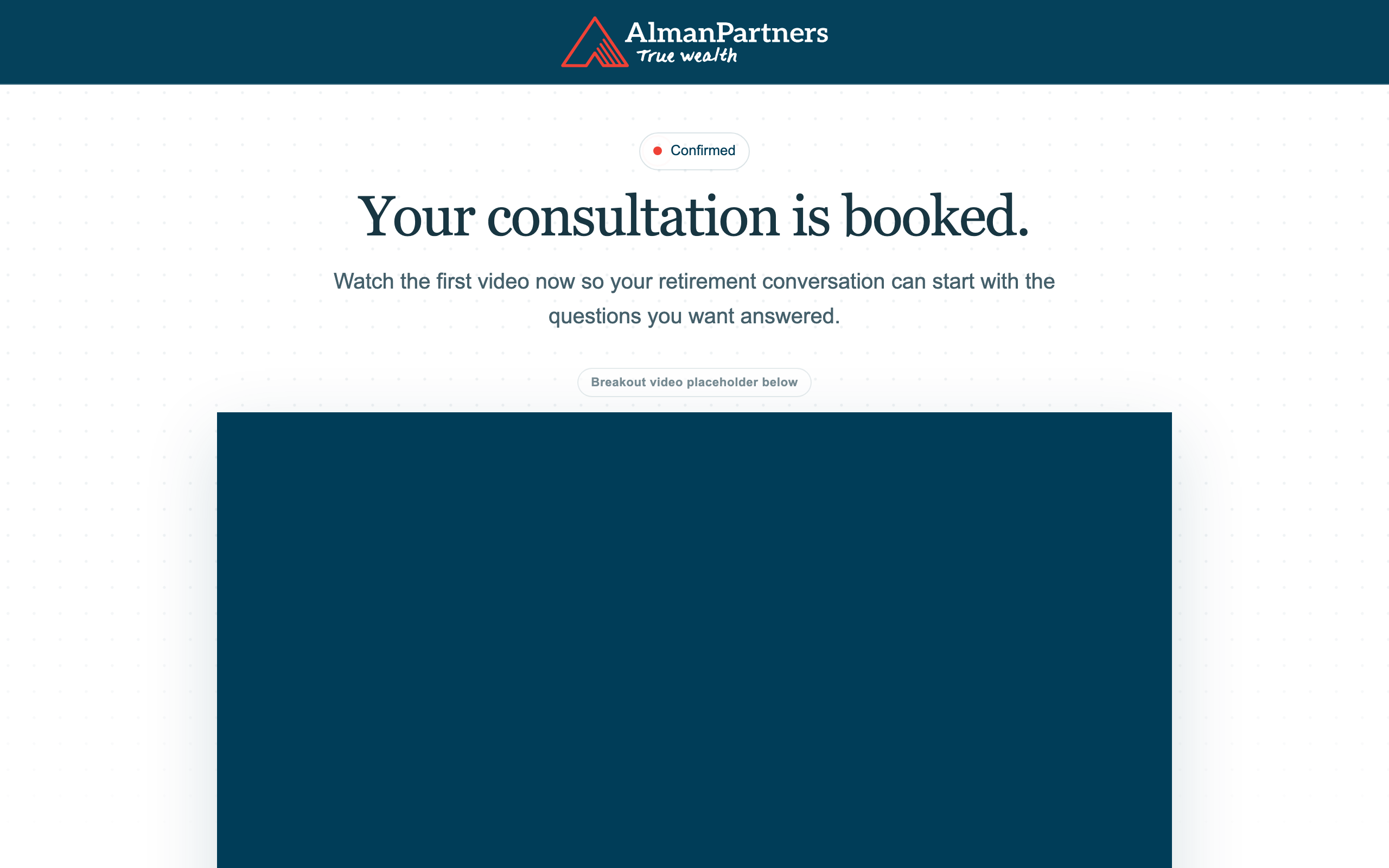 Confirmation page preview