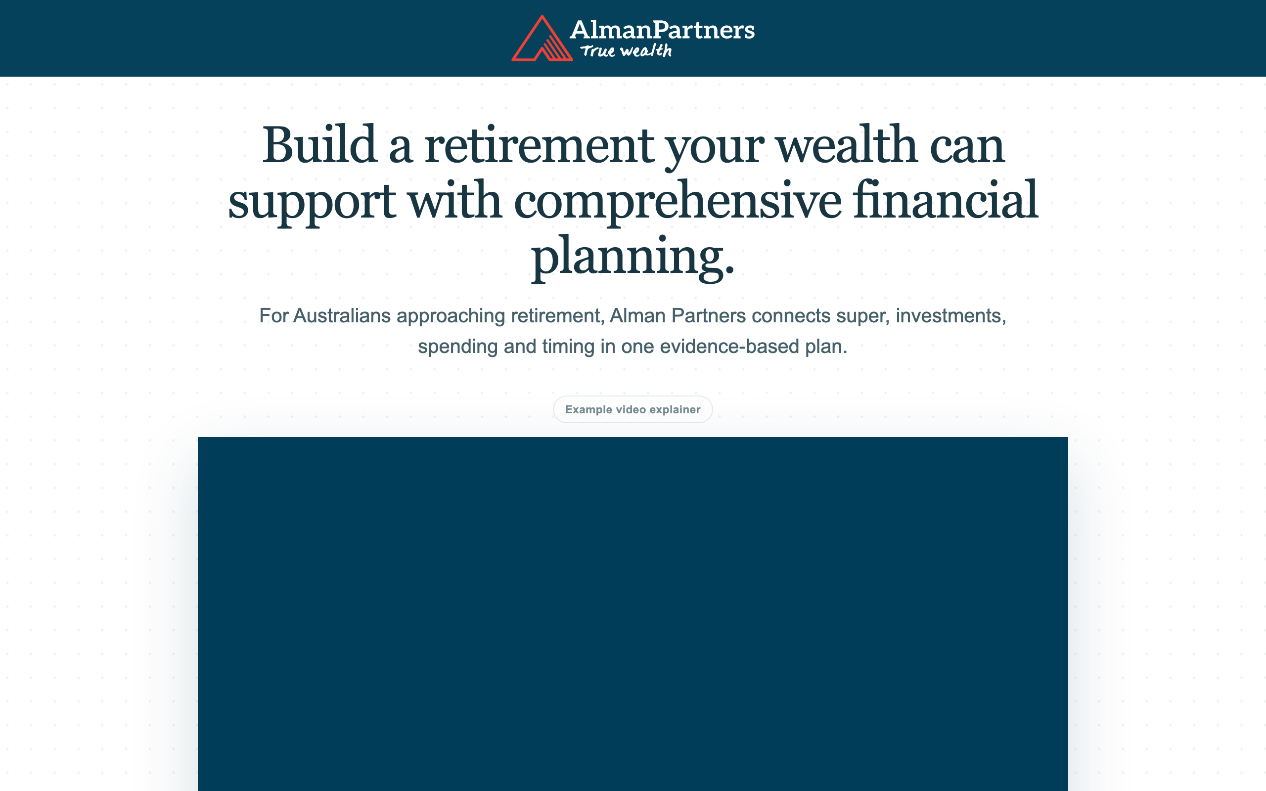 Landing page preview for Alman Partners